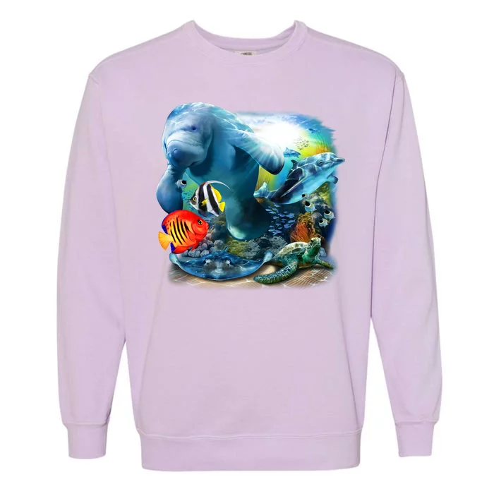 Sea Life - Classic Collage Garment-Dyed Sweatshirt