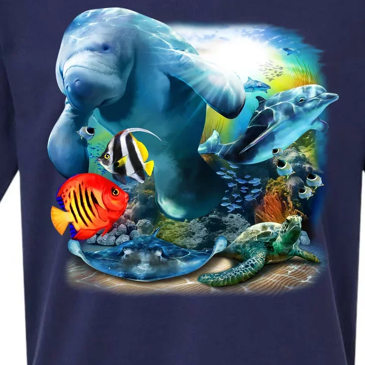 Sea Life - Classic Collage Sueded Cloud Jersey T-Shirt