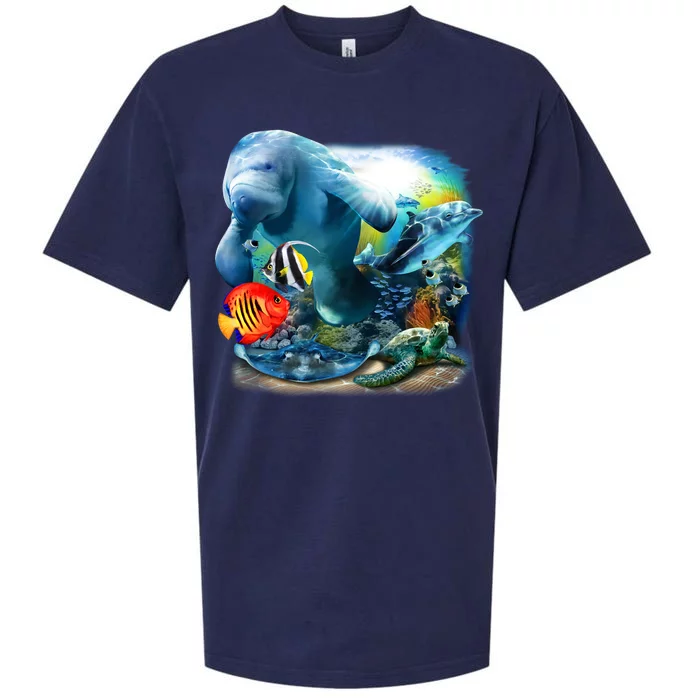 Sea Life - Classic Collage Sueded Cloud Jersey T-Shirt