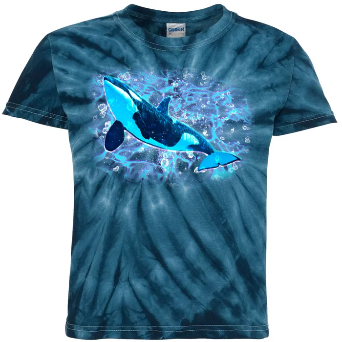 Sea Life Whale Kids Tie-Dye T-Shirt