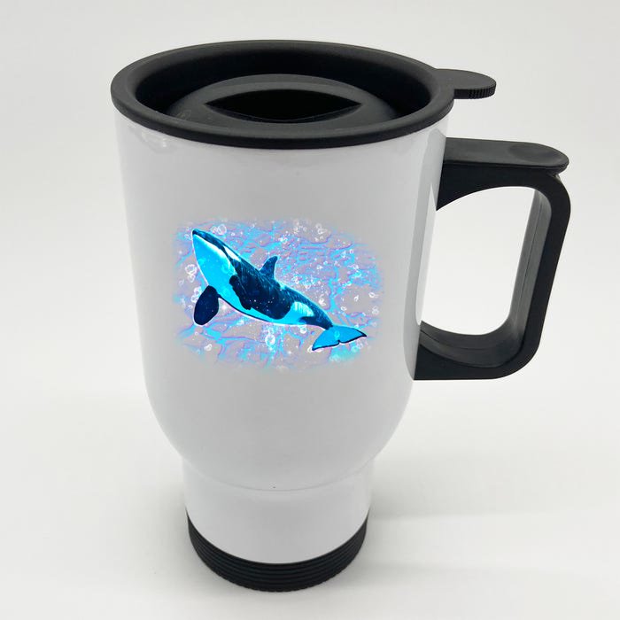 Sea Life Whale Front & Back Stainless Steel Travel Mug