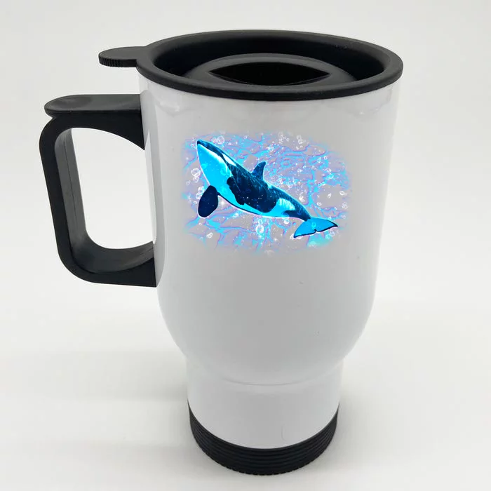 Sea Life Whale Front & Back Stainless Steel Travel Mug