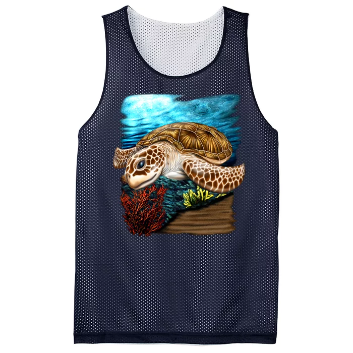 Sea Turtle Ocean Mesh Reversible Basketball Jersey Tank