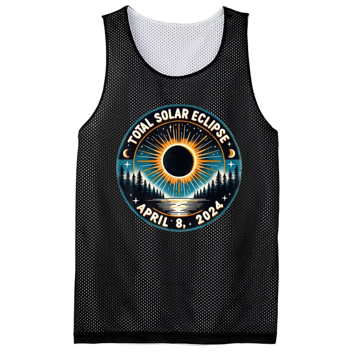 Solar Eclipse Astronomy Vintage 2024 Solar Eclipse Mesh Reversible Basketball Jersey Tank