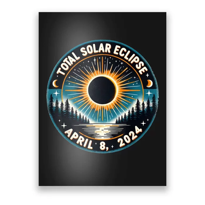 Solar Eclipse Astronomy Vintage 2024 Solar Eclipse Poster