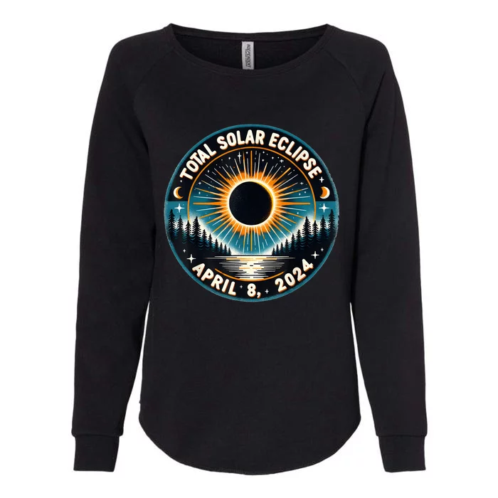 Solar Eclipse Astronomy Vintage 2024 Solar Eclipse Womens California Wash Sweatshirt