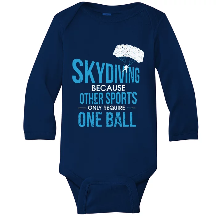 Skydive & Extreme Athlete Skydiving Design For A Skydiver Baby Long Sleeve Bodysuit