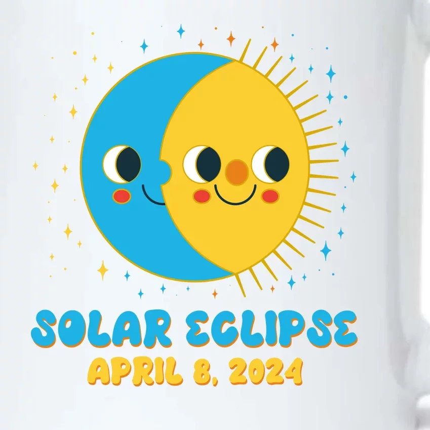 Solar Eclipse April 8 2024 Cute Moon And Sun Black Color Changing Mug