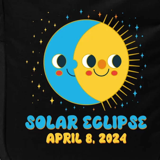 Solar Eclipse April 8 2024 Cute Moon And Sun Impact Tech Backpack