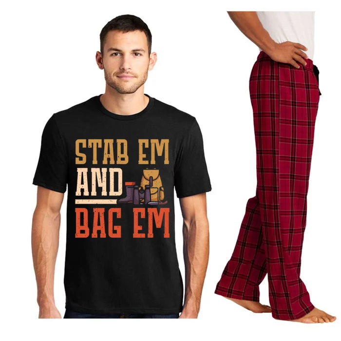 Stab Em And Bag Em Deer Hunter Gift Pajama Set