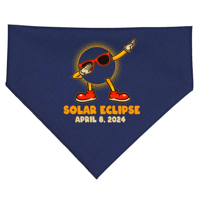 Solar Eclipse April 8 2024 Dabbing Sun USA-Made Doggie Bandana