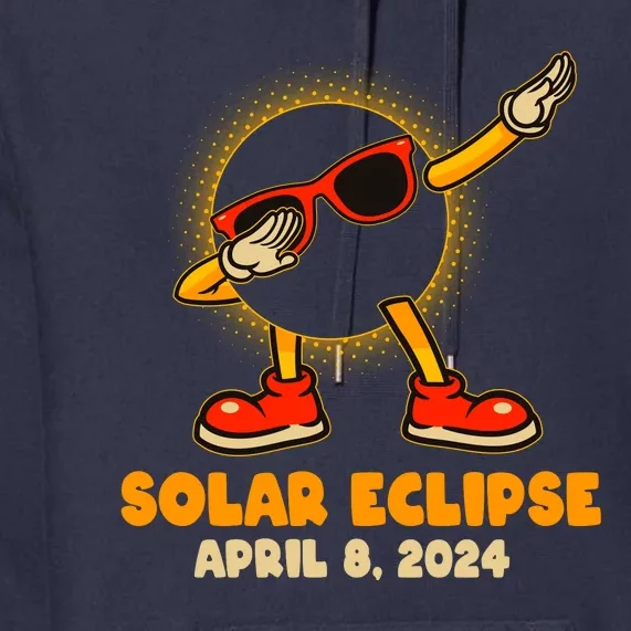 Solar Eclipse April 8 2024 Dabbing Sun Premium Hoodie