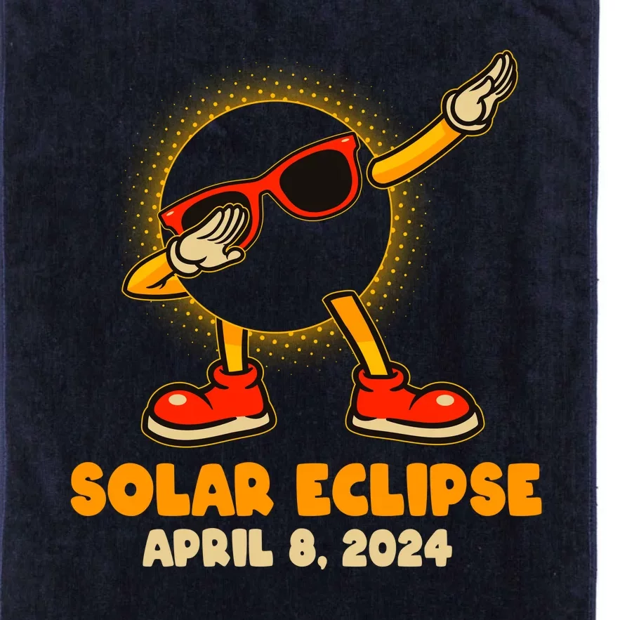 Solar Eclipse April 8 2024 Dabbing Sun Platinum Collection Golf Towel