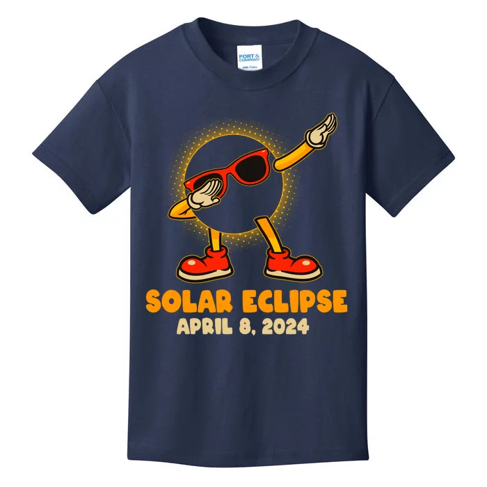 Solar Eclipse April 8 2024 Dabbing Sun Kids T-Shirt