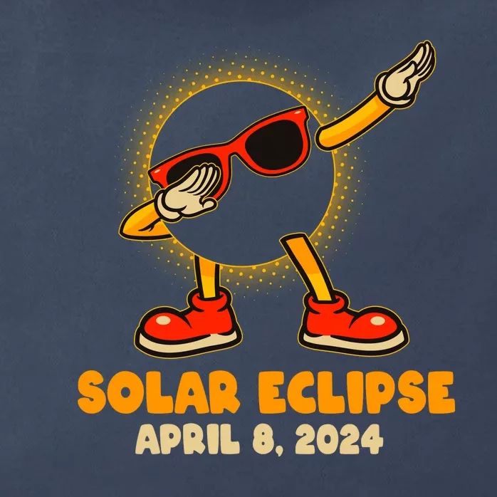 Solar Eclipse April 8 2024 Dabbing Sun Zip Tote Bag