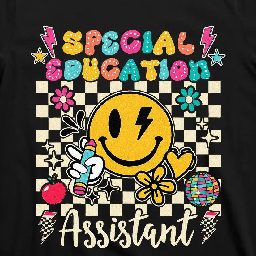 Special Education Assistant Teacher Groovy Back To School T-Shirt