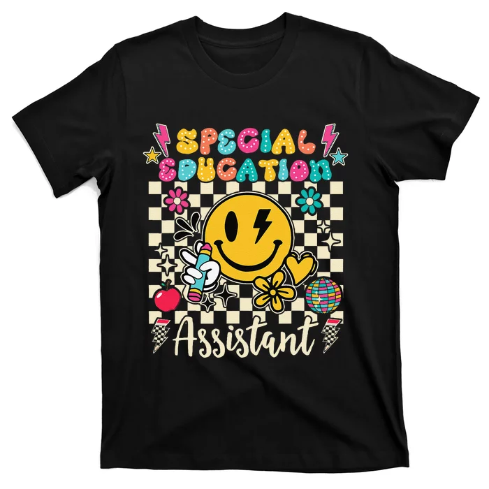 Special Education Assistant Teacher Groovy Back To School T-Shirt