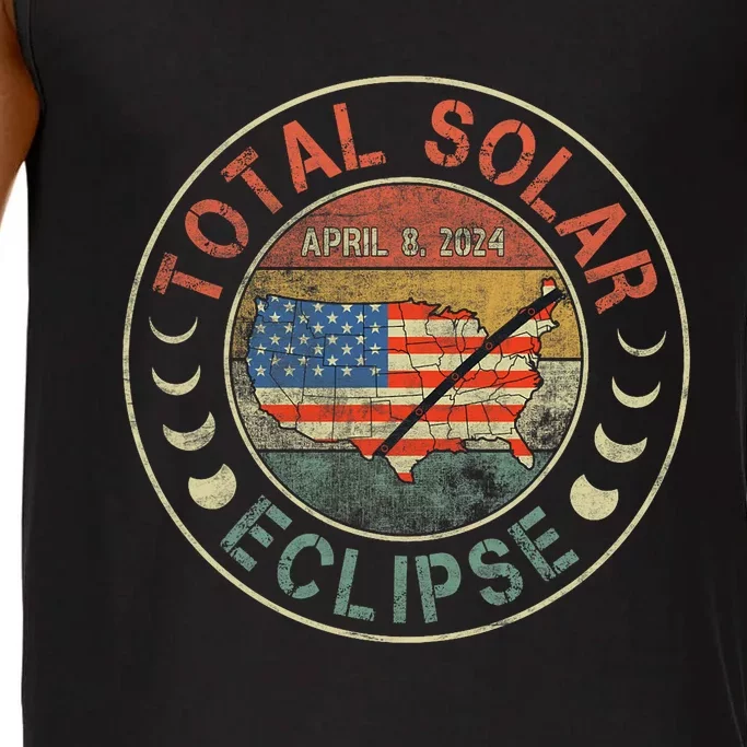 Solar Eclipse April 8 2024 America Path Map Vintage Totality Comfort Colors® Tank Top