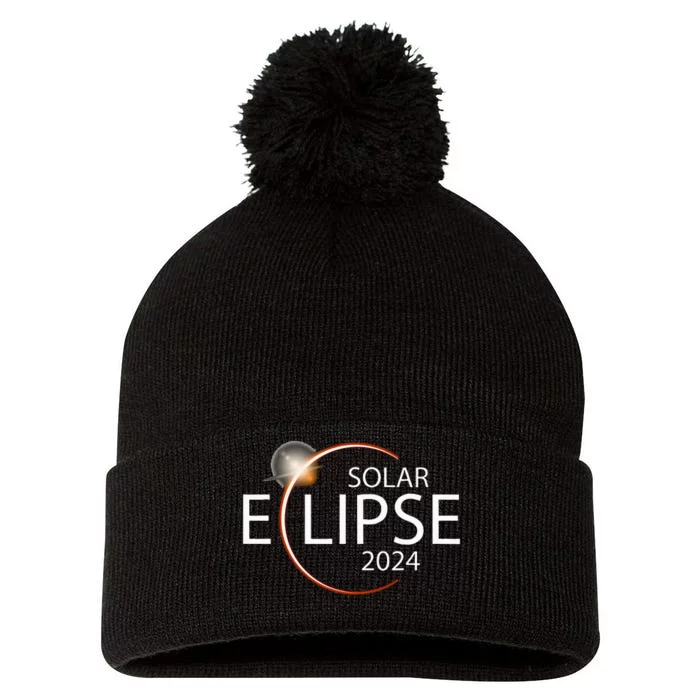 Solar Eclipse April 8 2024 Eclipse Party 2024 Souvenir Pom Pom 12in Knit Beanie