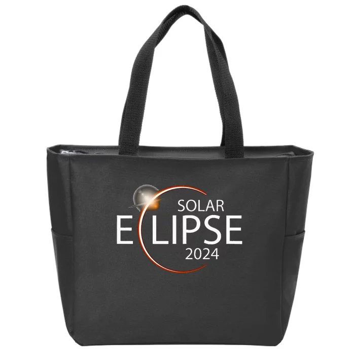 Solar Eclipse April 8 2024 Eclipse Party 2024 Souvenir Zip Tote Bag