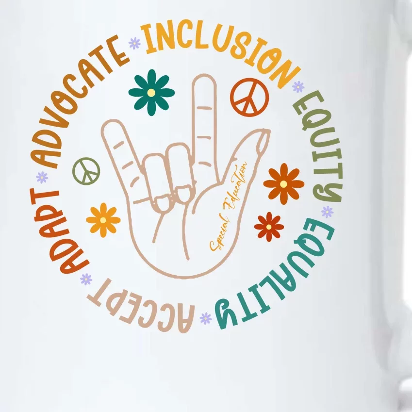 Special Education Autism Accept Equality Hippie Black Color Changing Mug