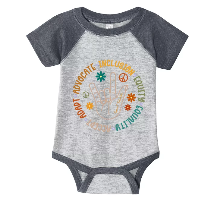 Special Education Autism Accept Equality Hippie Infant Baby Jersey Bodysuit