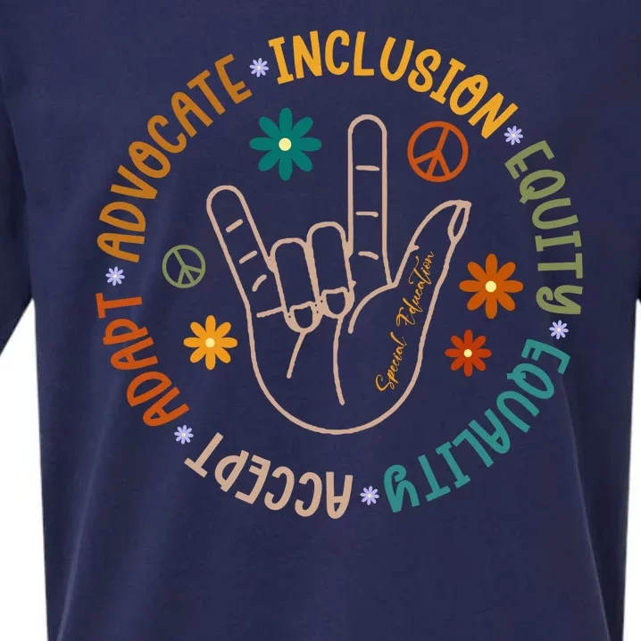 Special Education Autism Accept Equality Hippie Sueded Cloud Jersey T-Shirt