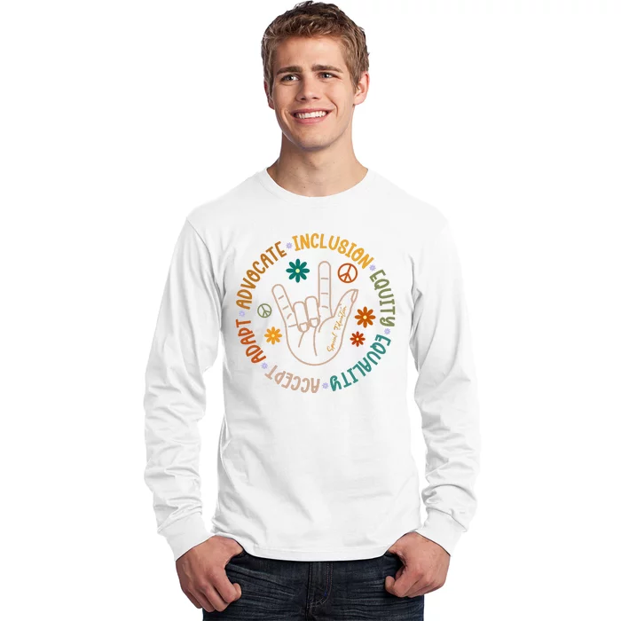 Special Education Autism Accept Equality Hippie Long Sleeve Shirt