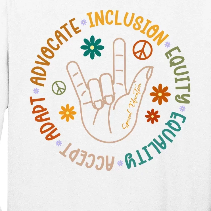 Special Education Autism Accept Equality Hippie Long Sleeve Shirt