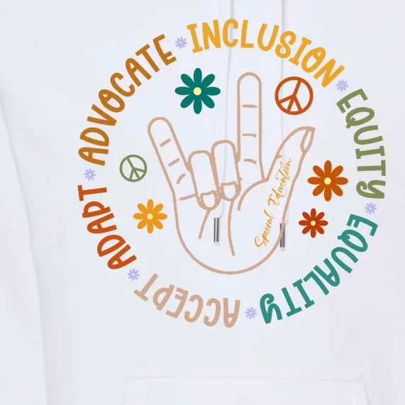 Special Education Autism Accept Equality Hippie Premium Hoodie