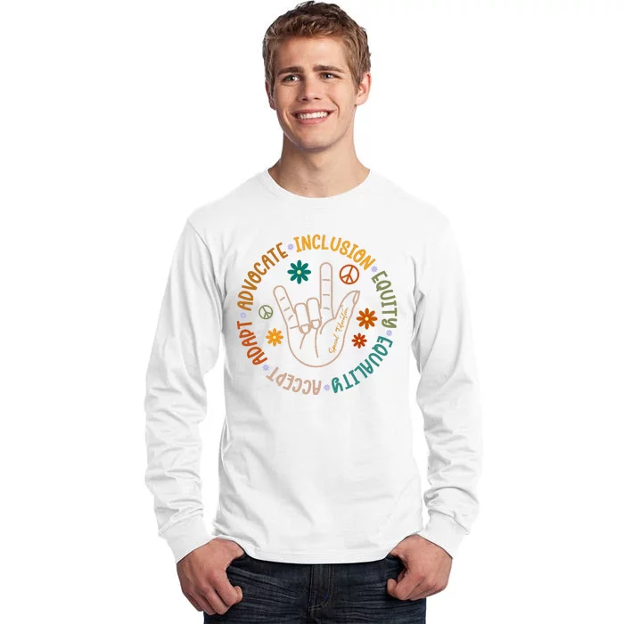 Special Education Autism Accept Equality Hippie Tall Long Sleeve T-Shirt