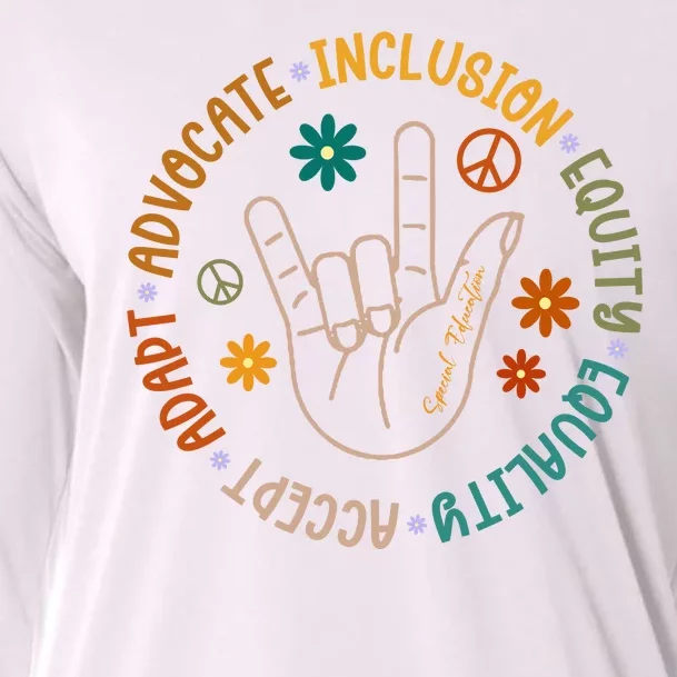 Special Education Autism Accept Equality Hippie Cooling Performance Long Sleeve Crew