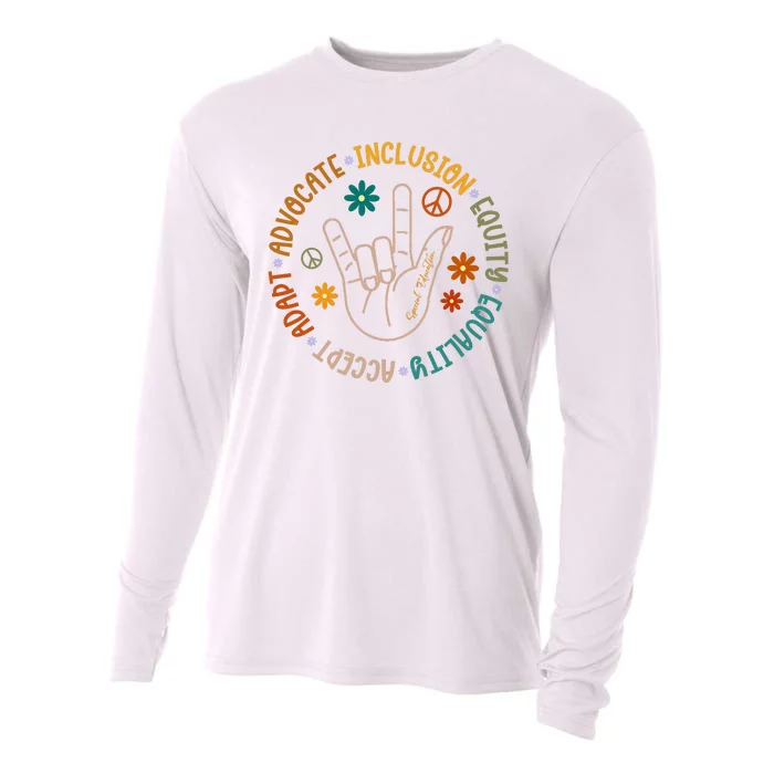 Special Education Autism Accept Equality Hippie Cooling Performance Long Sleeve Crew