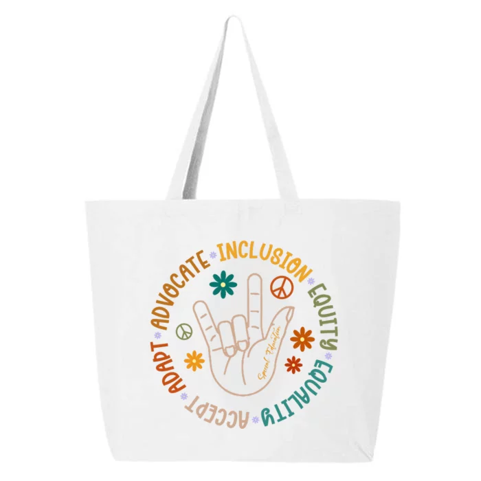 Special Education Autism Accept Equality Hippie 25L Jumbo Tote