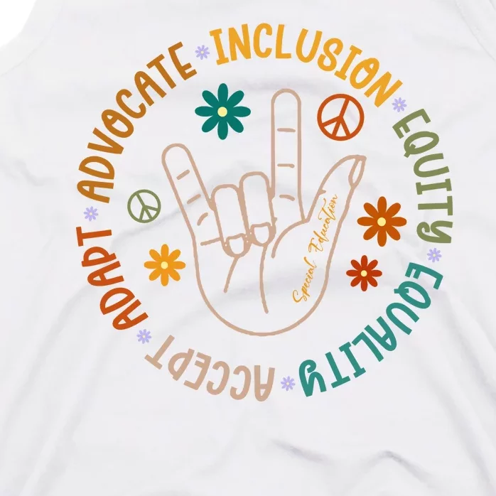 Special Education Autism Accept Equality Hippie Tank Top