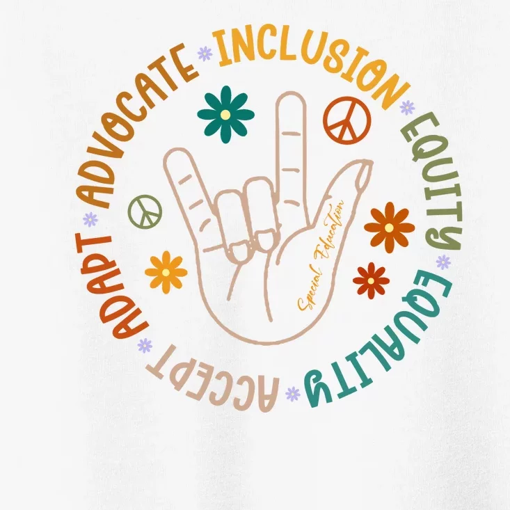 Special Education Autism Accept Equality Hippie Toddler T-Shirt