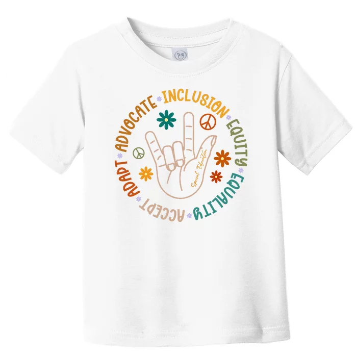 Special Education Autism Accept Equality Hippie Toddler T-Shirt