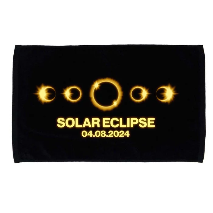 Solar Eclipse April 08 2024 Microfiber Hand Towel