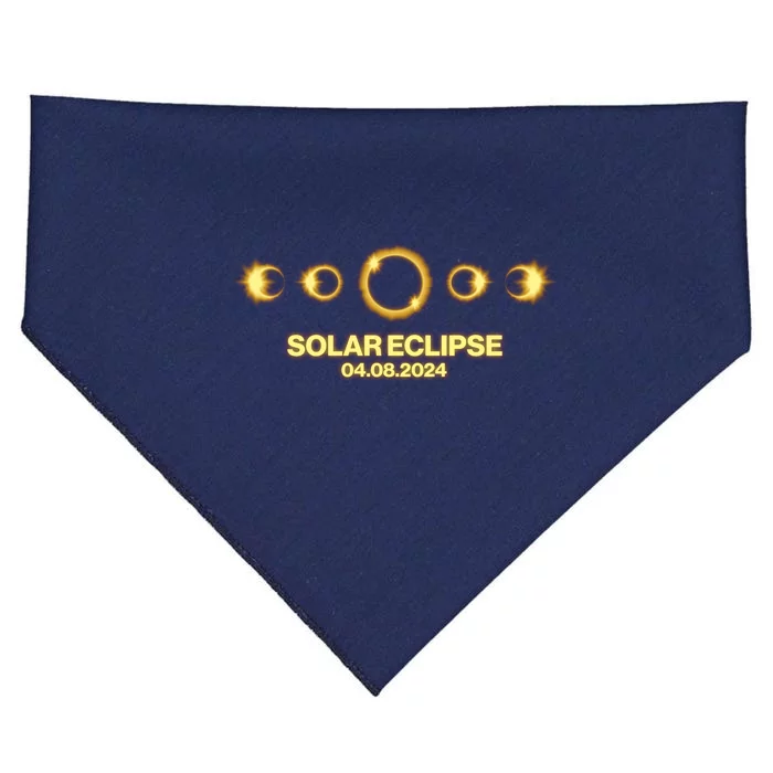 Solar Eclipse April 08 2024 USA-Made Doggie Bandana