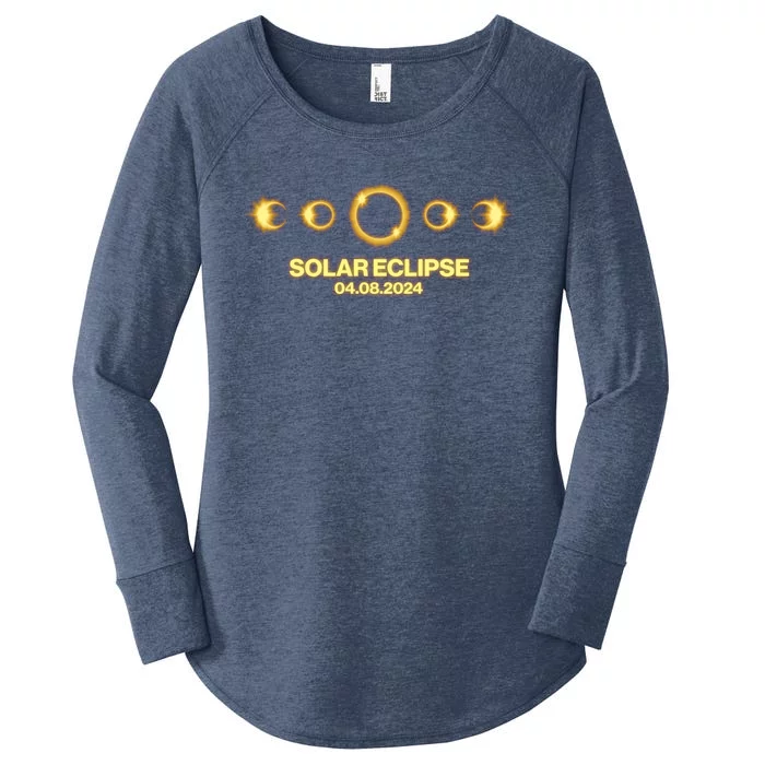 Solar Eclipse April 08 2024 Women's Perfect Tri Tunic Long Sleeve Shirt