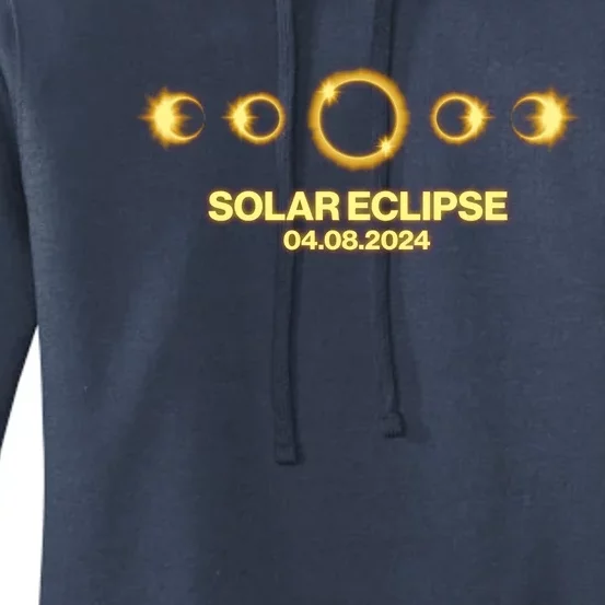 Solar Eclipse April 08 2024 Women's Pullover Hoodie