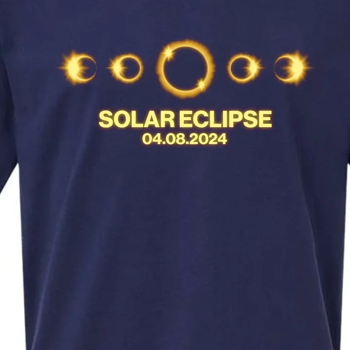 Solar Eclipse April 08 2024 Sueded Cloud Jersey T-Shirt