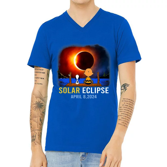 Solar Eclipse April 8 2024 Totality April 8 V-Neck T-Shirt