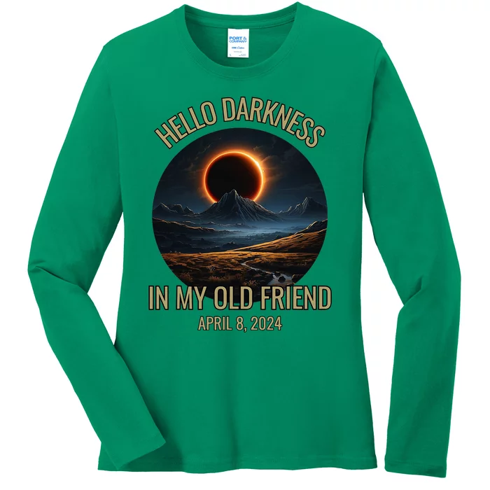 Solar Eclipse April 08 2024 Ladies Long Sleeve Shirt