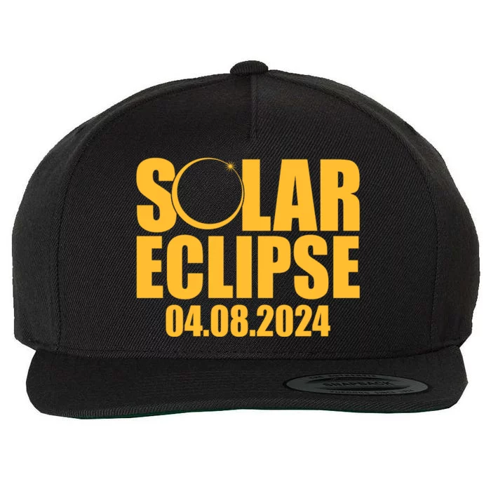 Solar Eclipse April 08 2024 Wool Snapback Cap