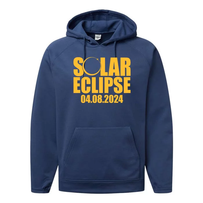 Solar Eclipse April 08 2024 Performance Fleece Hoodie