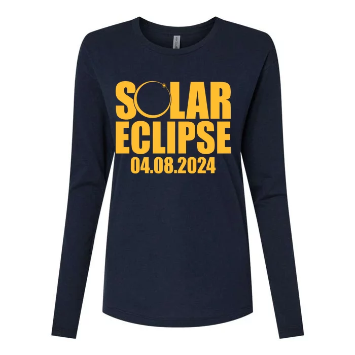 Solar Eclipse April 08 2024 Womens Cotton Relaxed Long Sleeve T-Shirt