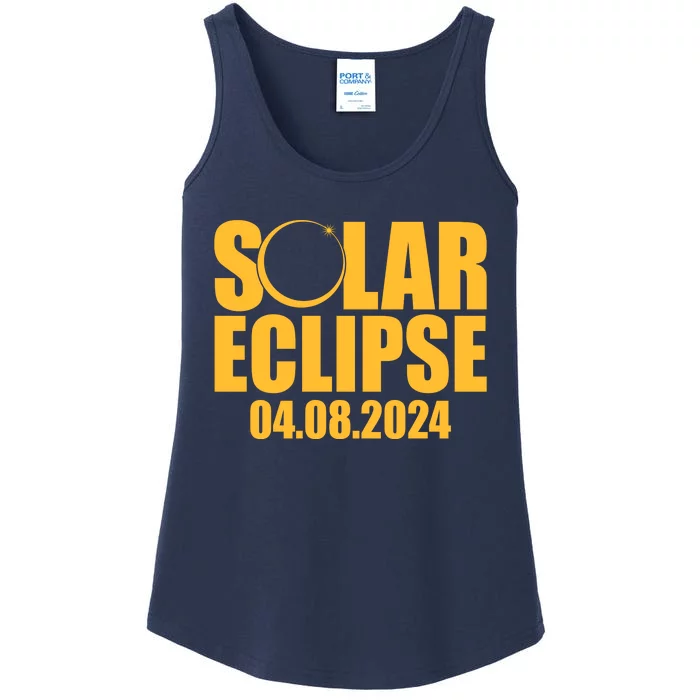 Solar Eclipse April 08 2024 Ladies Essential Tank