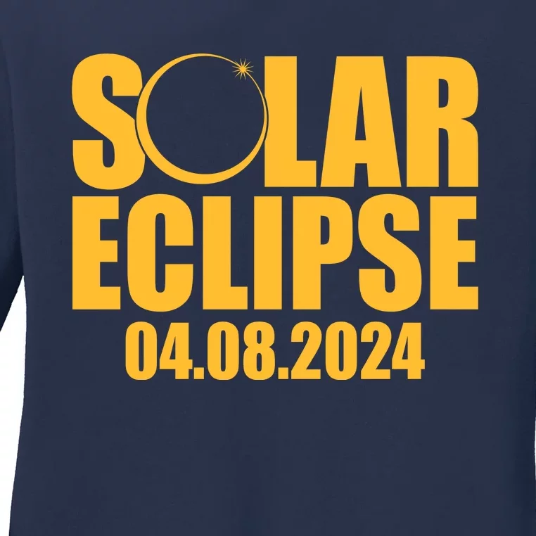 Solar Eclipse April 08 2024 Ladies Long Sleeve Shirt