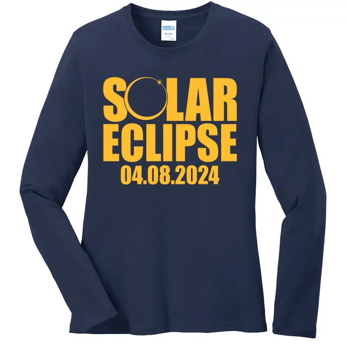 Solar Eclipse April 08 2024 Ladies Long Sleeve Shirt